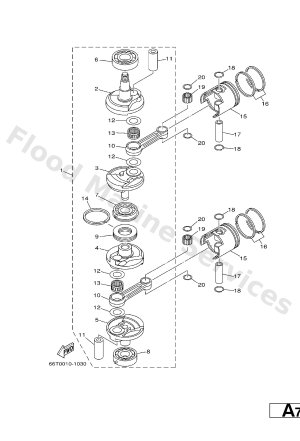 Diagram for CRANKSHAFT. PISTON