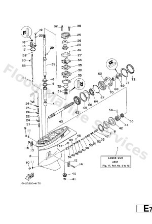 Diagram for LOWER CASING. DRIVE 1