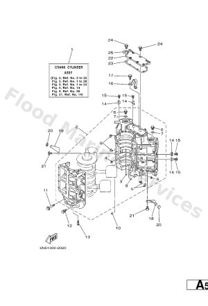 Diagram for CYLINDER. CRANKCASE 1