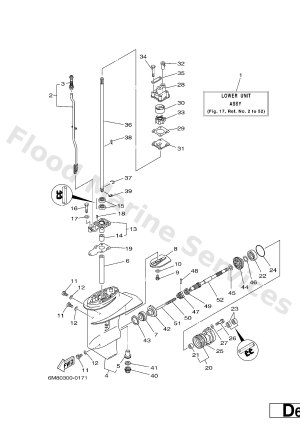 Diagram for LOWER CASING. DRIVE 1