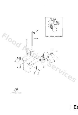 Diagram for LOWER CASING. DRIVE 2