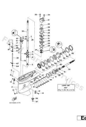 Diagram for LOWER CASING. DRIVE 1
