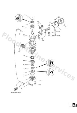 Diagram for CRANKSHAFT. PISTON