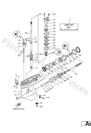 Diagram for LOWER CASING. DRIVE 1
