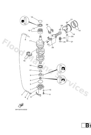 Diagram for CRANKSHAFT. PISTON