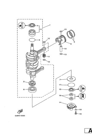 Diagram for CRANKSHAFT. PISTON