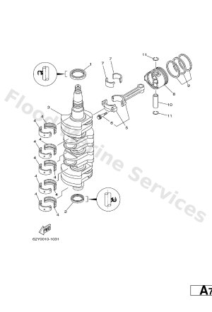 Diagram for CRANKSHAFT. PISTON