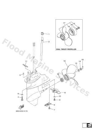 Diagram for LOWER CASING. DRIVE 2