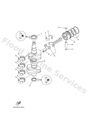 Diagram for CRANKSHAFT & PISTON