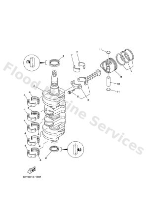 Diagram for CRANKSHAFT & PISTON