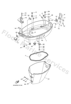 Diagram for BOTTOM COWLING