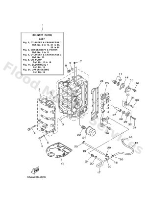 Diagram for CYLINDER & CRANKCASE 1
