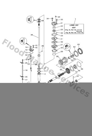 Diagram for LOWER CASING. DRIVE 3 (FT50C)