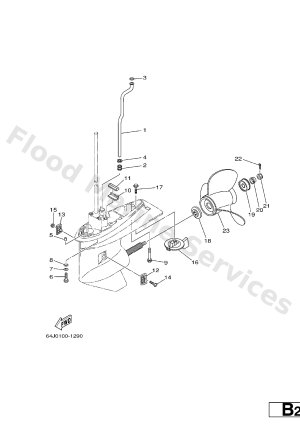 Diagram for LOWER CASING. DRIVE 4 (FT50C)