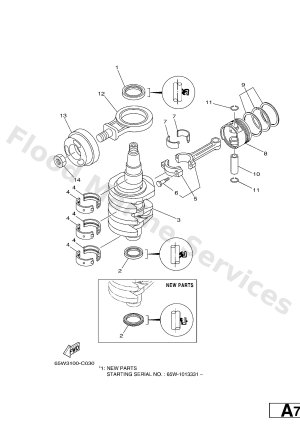 Diagram for CRANKSHAFT & PISTON