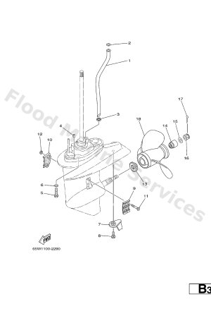 Diagram for LOWER CASING. DRIVE 2