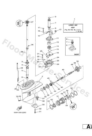 Diagram for LOWER CASING. DRIVE 1