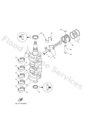 Diagram for CRANKSHAFT & PISTON