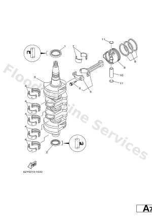 Diagram for CRANKSHAFT. PISTON
