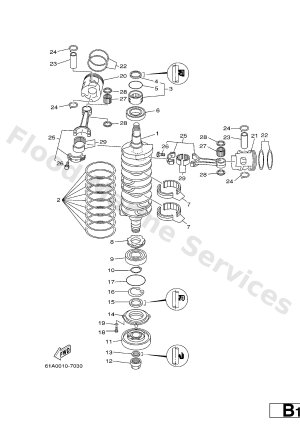 Diagram for CRANKSHAFT. PISTON