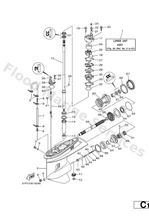 Diagram for LOWER CASING. DRIVE 1