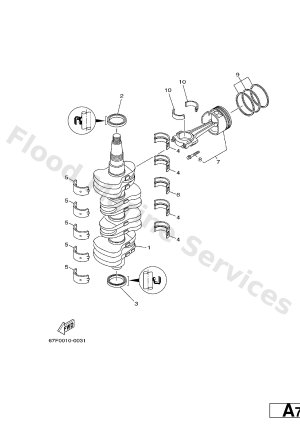 Diagram for CRANKSHAFT. PISTON