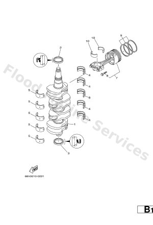 Diagram for CRANKSHAFT. PISTON