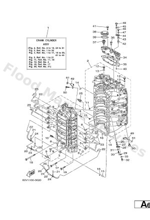 Diagram for CYLINDER. CRANKCASE 1