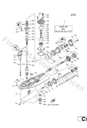 Diagram for LOWER CASING. DRIVE 1