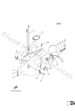 Diagram for LOWER CASING. DRIVE 2