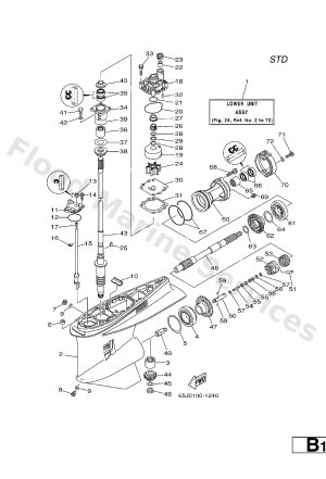 Diagram for LOWER CASING. DRIVE 1