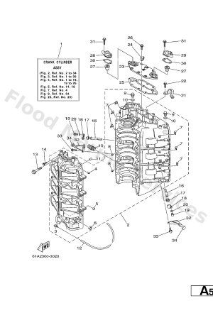 Diagram for CYLINDER. CRANKCASE 1
