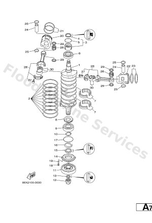 Diagram for CRANKSHAFT. PISTON