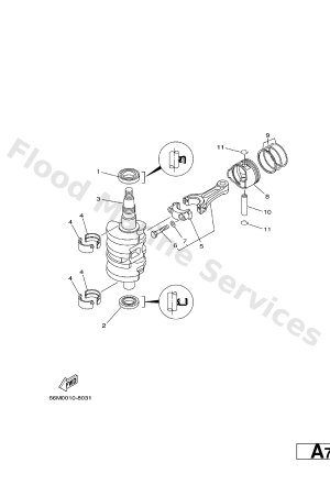 Diagram for CRANKSHAFT. PISTON