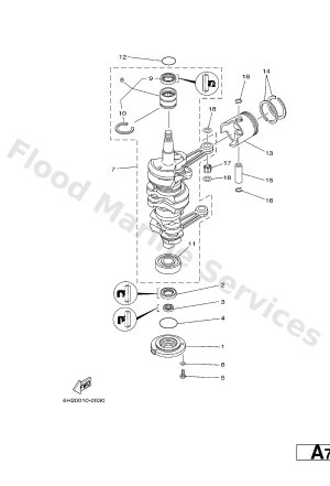 Diagram for CRANKSHAFT. PISTON