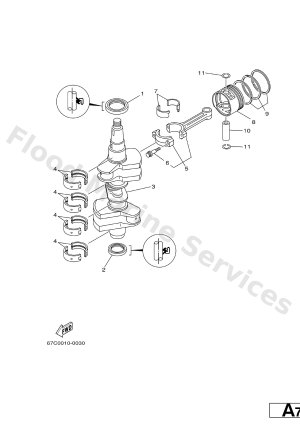 Diagram for CRANKSHAFT. PISTON