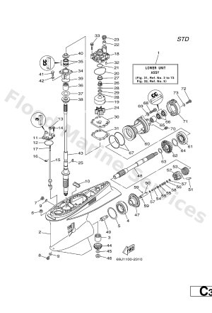 Diagram for LOWER CASING. DRIVE 1