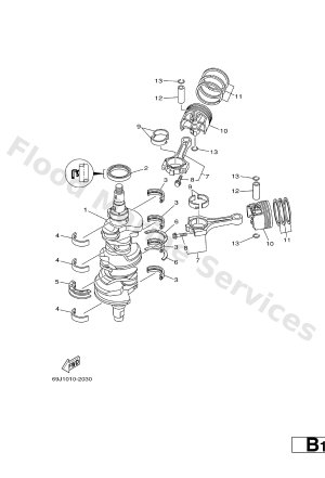 Diagram for CRANKSHAFT. PISTON