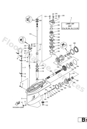 Diagram for LOWER CASING. DRIVE 1