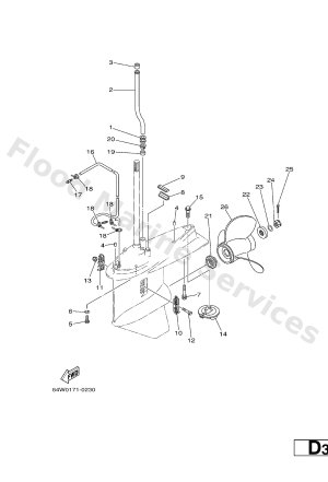 Diagram for LOWER CASING. DRIVE 2