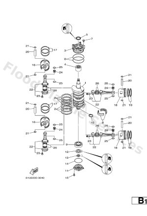 Diagram for CRANKSHAFT. PISTON