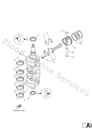 Diagram for CRANKSHAFT. PISTON