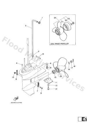 Diagram for LOWER CASING. DRIVE 2