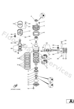 Diagram for CRANKSHAFT. PISTON