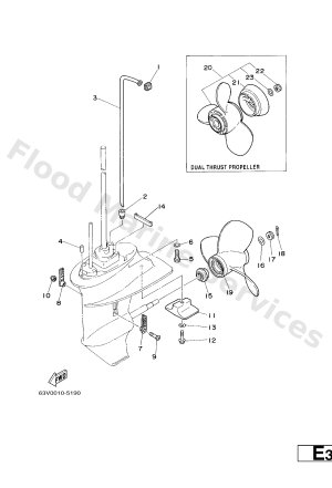 Diagram for LOWER CASING. DRIVE 2
