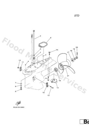 Diagram for LOWER CASING. DRIVE 2