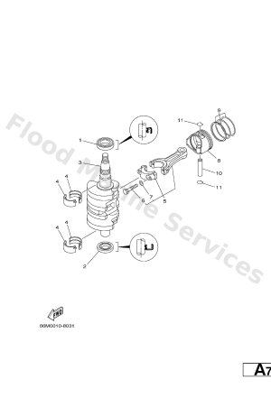 Diagram for CRANKSHAFT. PISTON