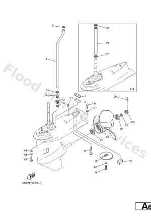 Diagram for LOWER CASING. DRIVE 2
