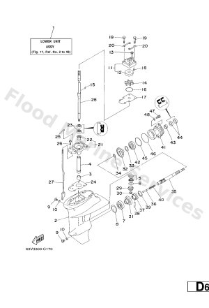 Diagram for LOWER CASING & DRIVE 1