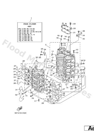 Diagram for CYLINDER. CRANKCASE 1